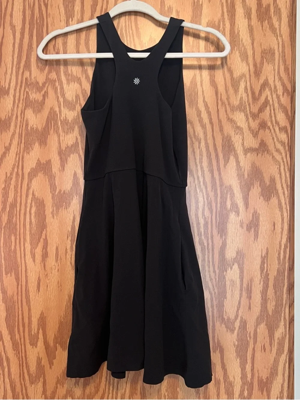 Athleta Black Sleeveless Mini Dress with Pockets - Picture 5 of 8